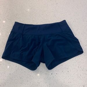 Blue Speed Up 4” Lulu Lemon Short